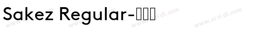 Sakez Regular字体转换
